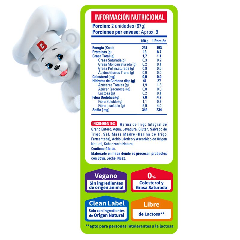 Pan Integral Ideal Cero Cero 600 g