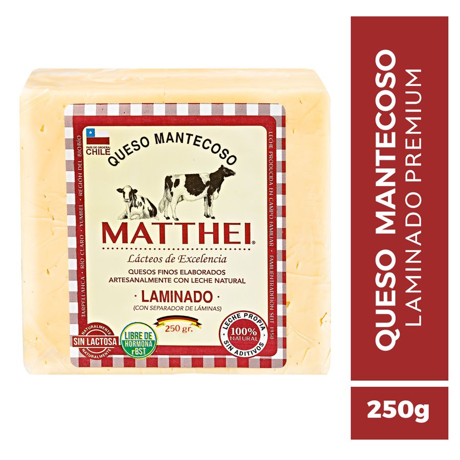 Queso Mantecoso Laminado Matthei
