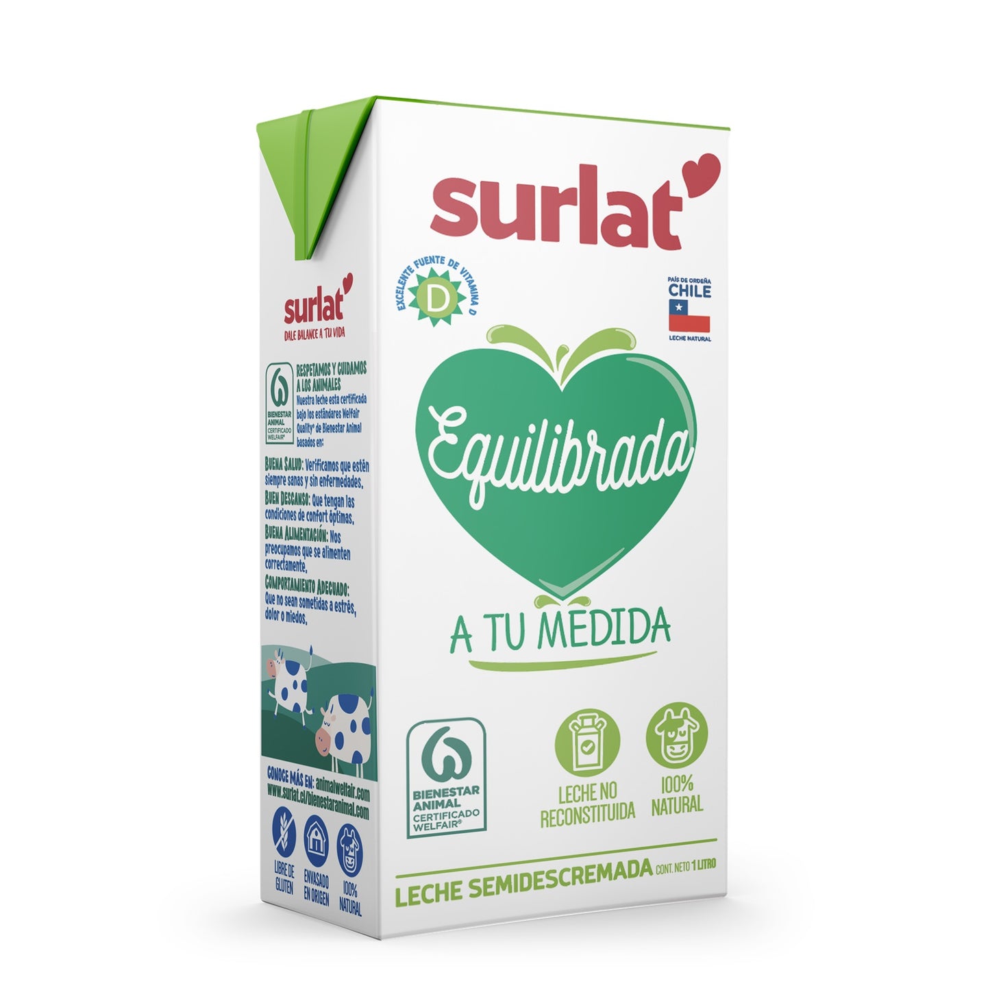 Leche Surlat Semi Descremada 1L