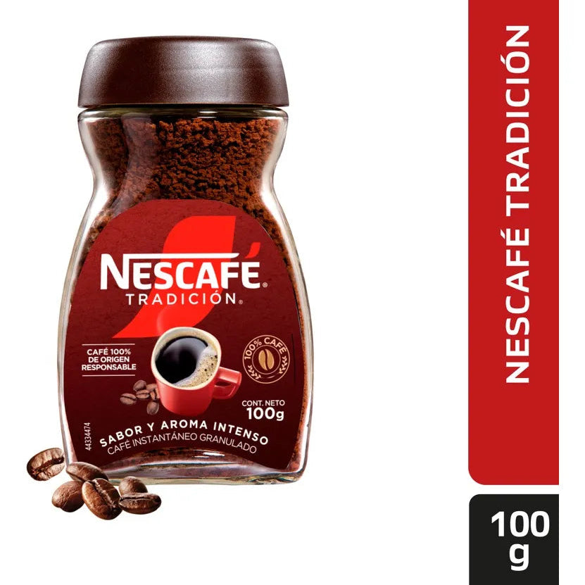 Café Instantáneo Granulado Nescafe Tradición Tarro 100 g
