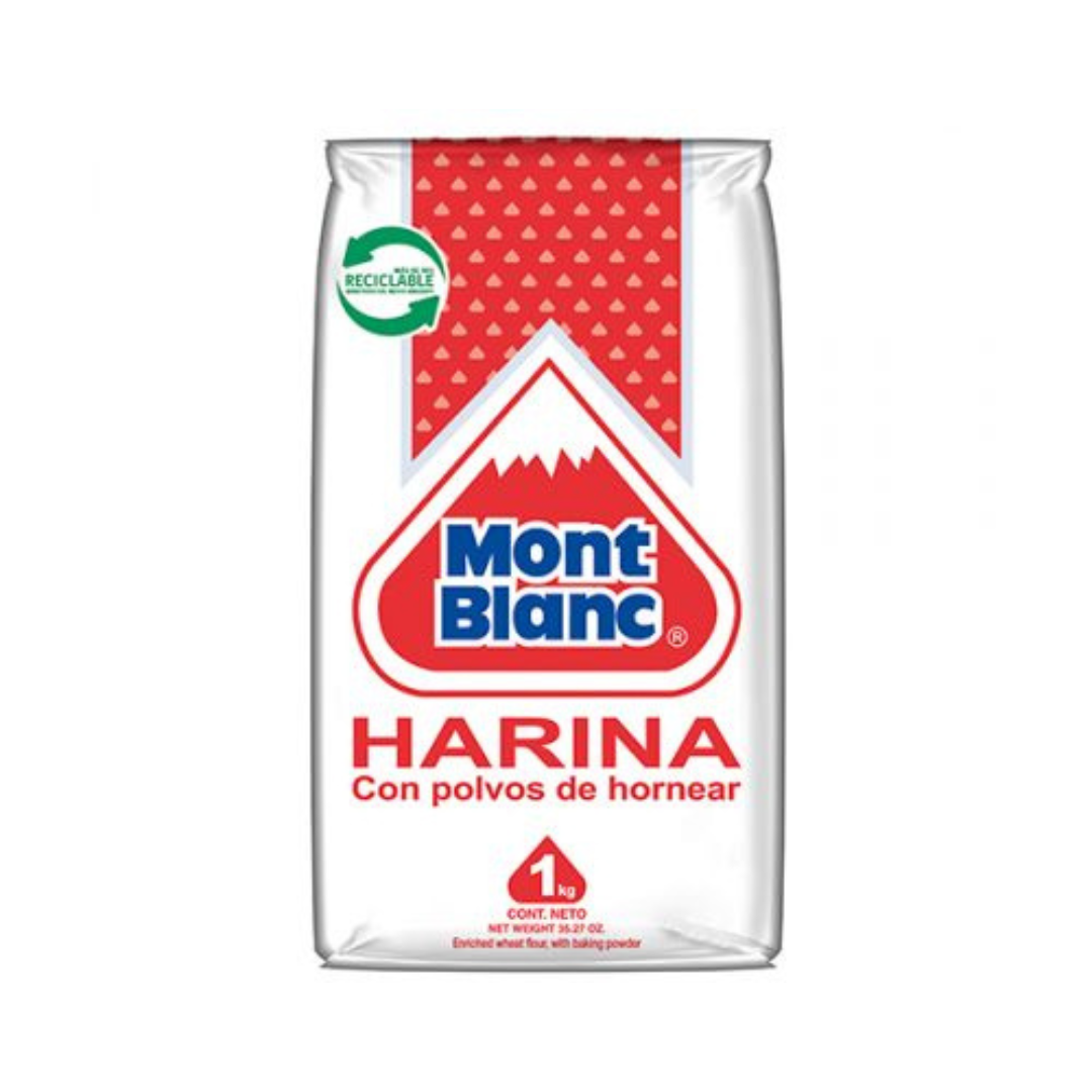 Harina Mont Blanc Con Polvo de Hornear