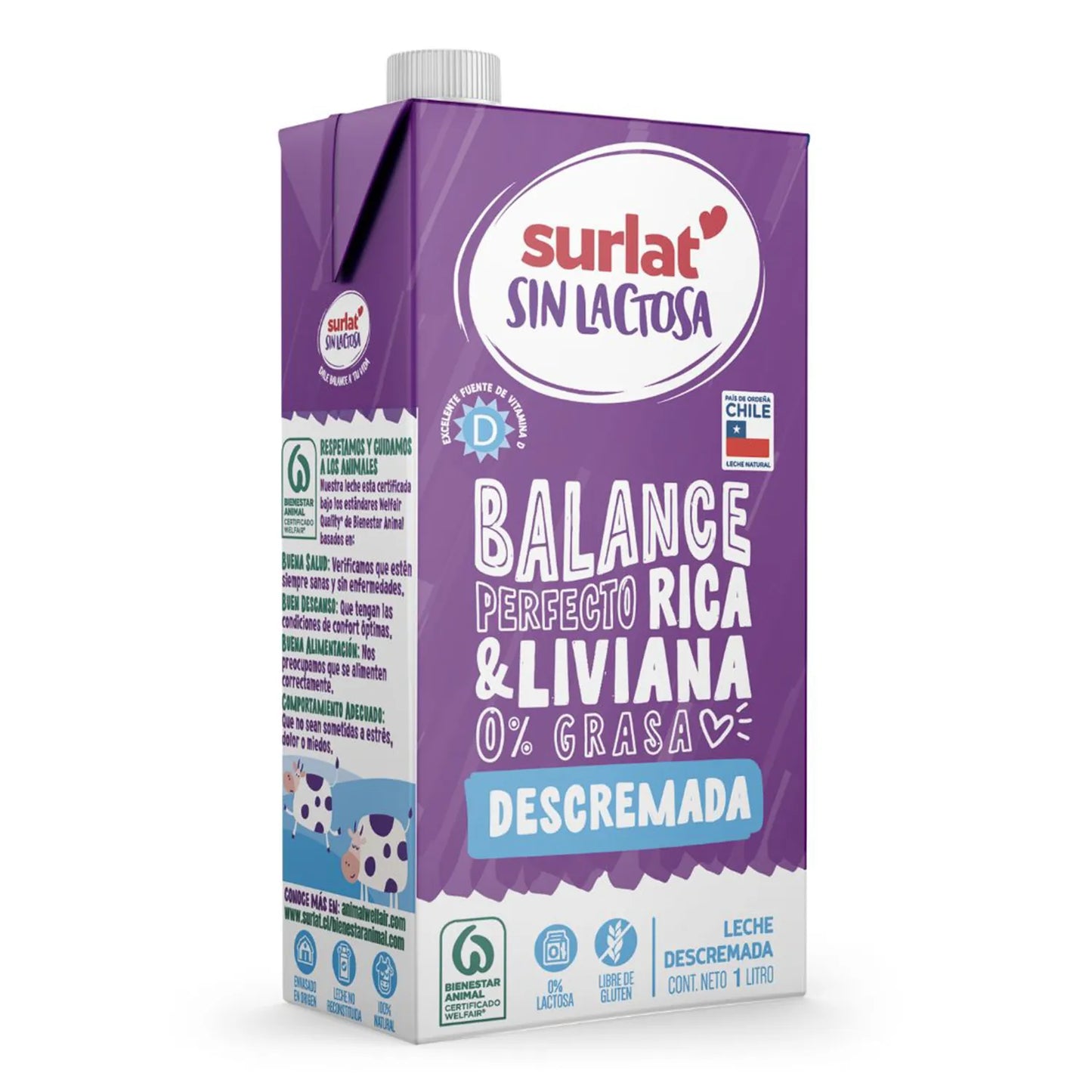 Leche Descremada sin Lactosa Surlat