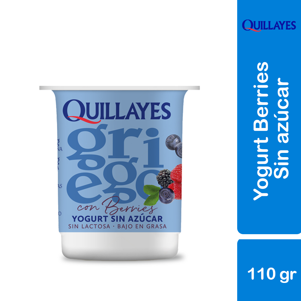 Yogurt Griego Sin Azucar con Berries