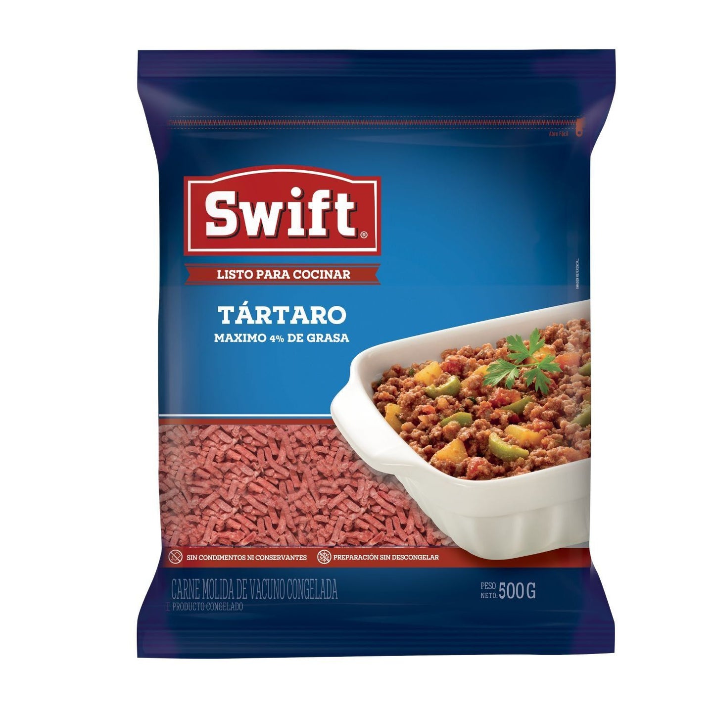 Carne Molida de Vacuno Congelada 4% Grasa Swift