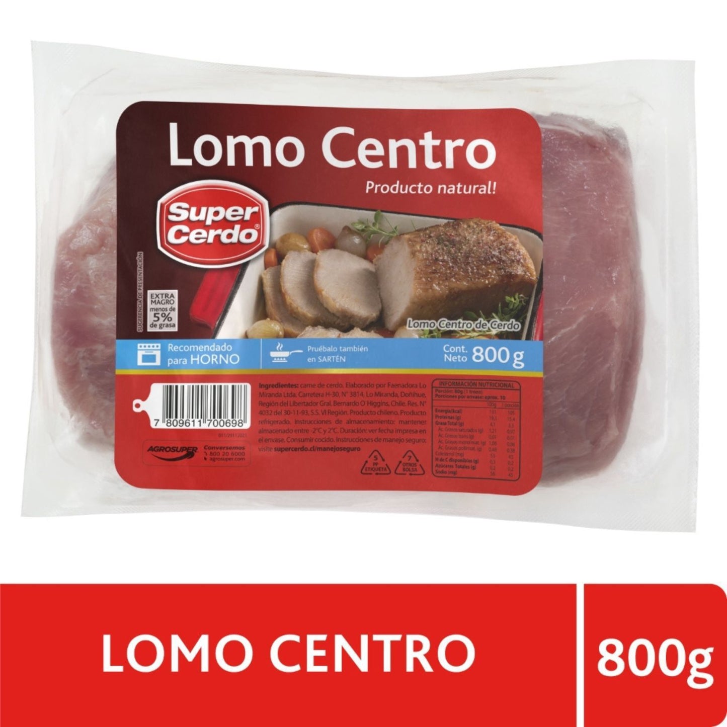 Lomo Centro de Cerdo